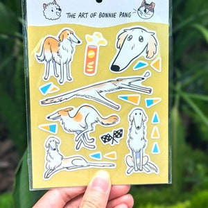 Borzoi Dog Sticker Sheet | Let me do it for you | Cute & funny vinyl stickers