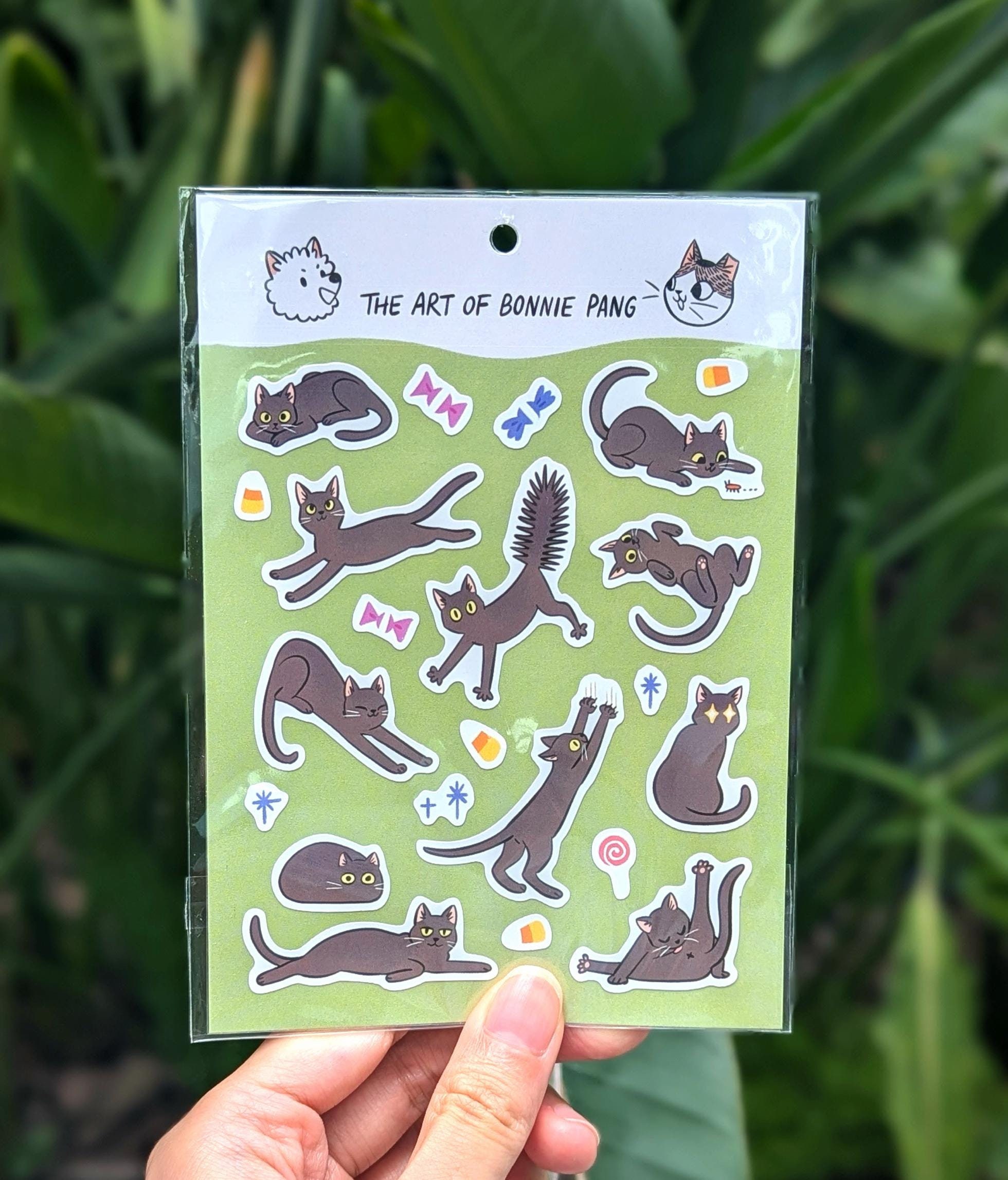 Black Cat Sticker Sheet | Halloween theme void cats in various poses | Cute & funny vinyl stickers