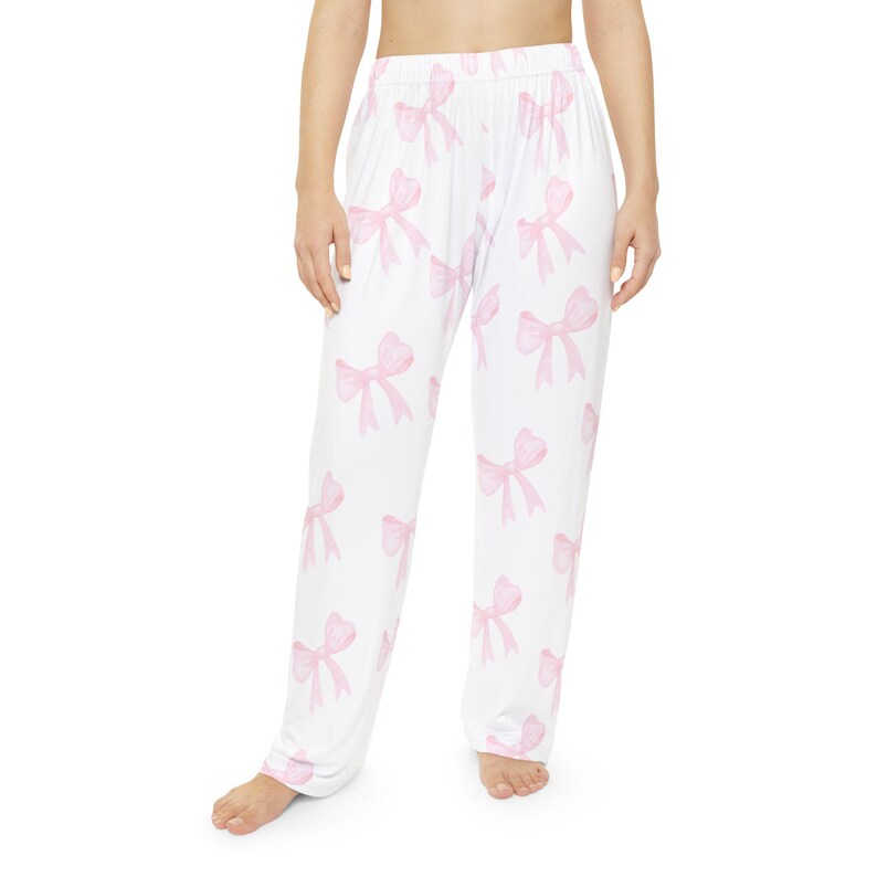 Coquette Women's Pajama Pants, Coquette Lounge-wear, Coquette Ribbons ...
