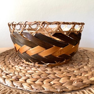 Decorative Basket Woven Basket Farmhouse Style Neutral Home Decor image 2