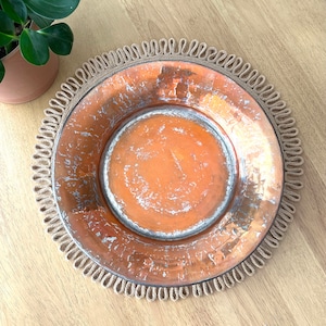 Copper Plate Vintage Copper Tray Cottage Kitchen Decor Cottage Wall Decor Fall Home Decor