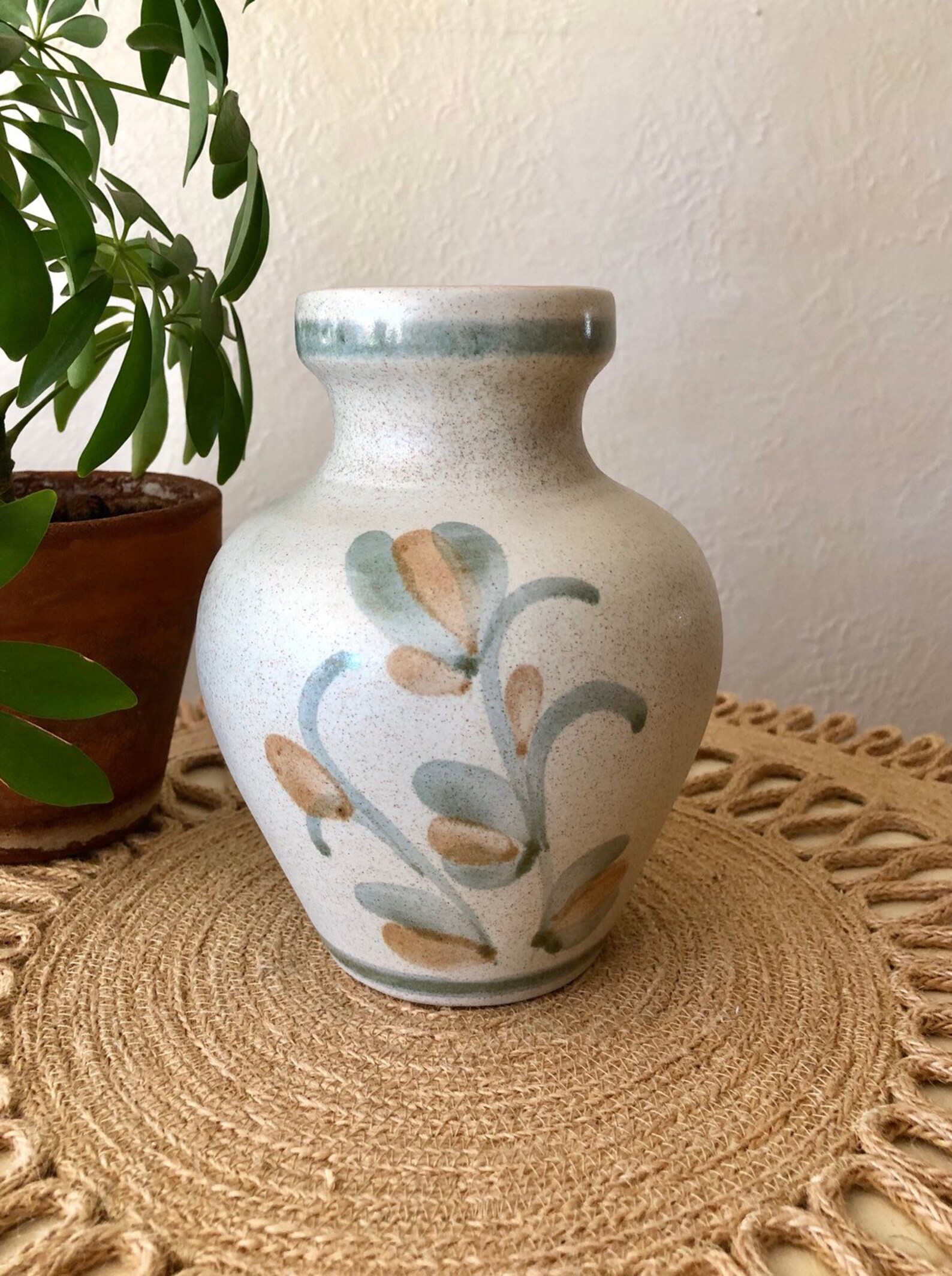 Ceramic Flower Vase / White Pottery Vase / Table Centerpiece / Etsy