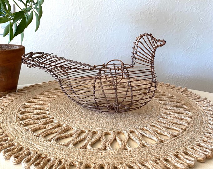 Wire Chicken Egg Basket / Copper Egg Basket / Metal Egg Basket Etsy
