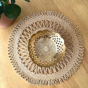 Brass Bowl Pedestal Bowl Vintage Brass Dish Brass Table Decor Boho Style Decor