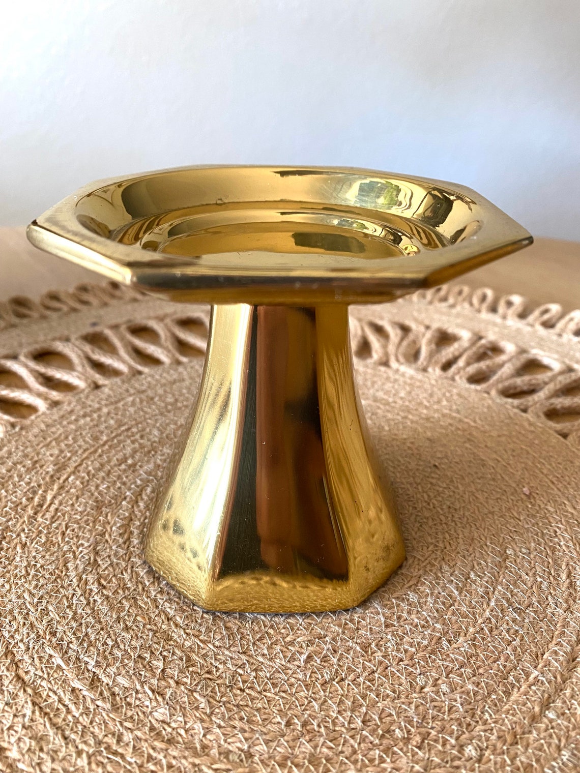 Gold Plant Stand / Gold Pedestal Stand / Metal Candle Holder Etsy