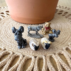 Miniature Animal Trinkets Tiny Ceramic Sheep Cute Shelf Decor