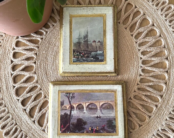 Florentine Art Plaques Italian Wood Art Vintage Wall Decor - Etsy