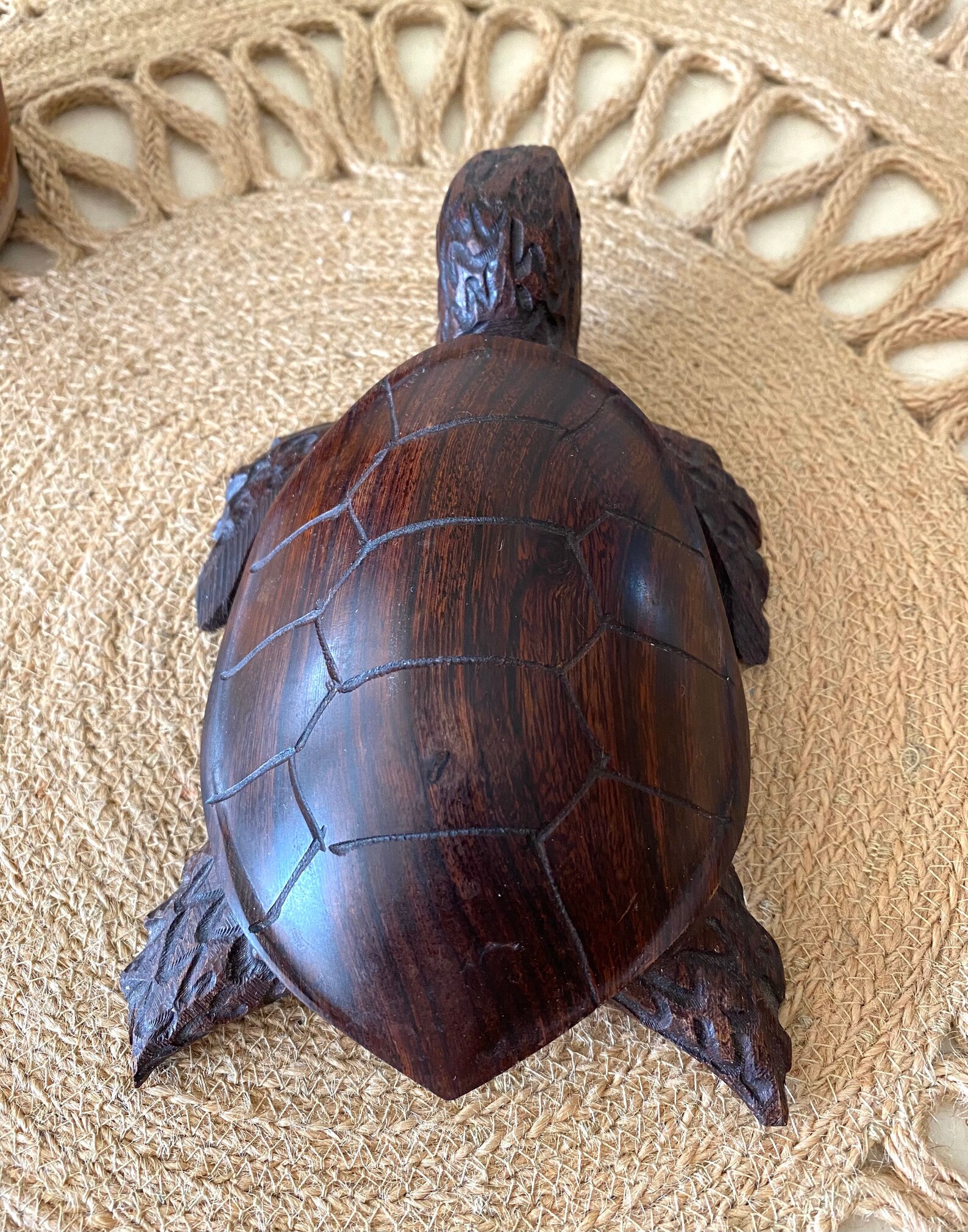 wooden turtle statue