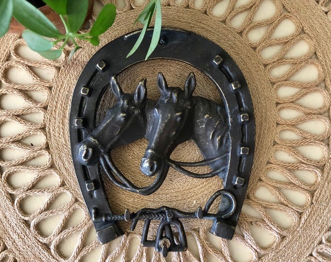 Metal Horse Hooks / Farmhouse Hooks / Horseshoe Wall Hooks / Etsy