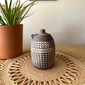 Pottery Jar Ceramic Jar Studio Pottery Canister Darby Lidded Jar Minimalist Style Neutral Home Decor