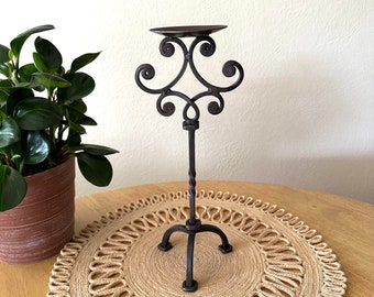 Metal Candle Holder Rustic Iron Candle Holder Primitive Candle Holder