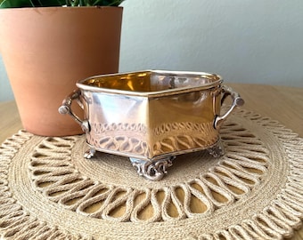 Brass Planter Vintage Brass Plant Pot Gold Metal Bowl Cottage Decor