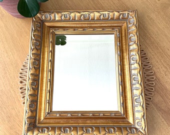 Gold Framed Mirror Beveled Mirror Rectangular Mirror Vintage Wall Decor Ornate Gold Mirror