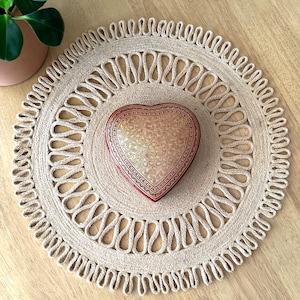 Heart Box Red Heart Jewelry Box Heart Trinket Box Gift for Her