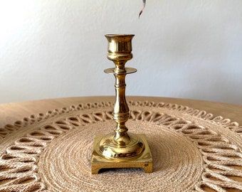 Brass Candlestick / Gold Candlestick / Brass Candle Holder / Holiday Table Decor