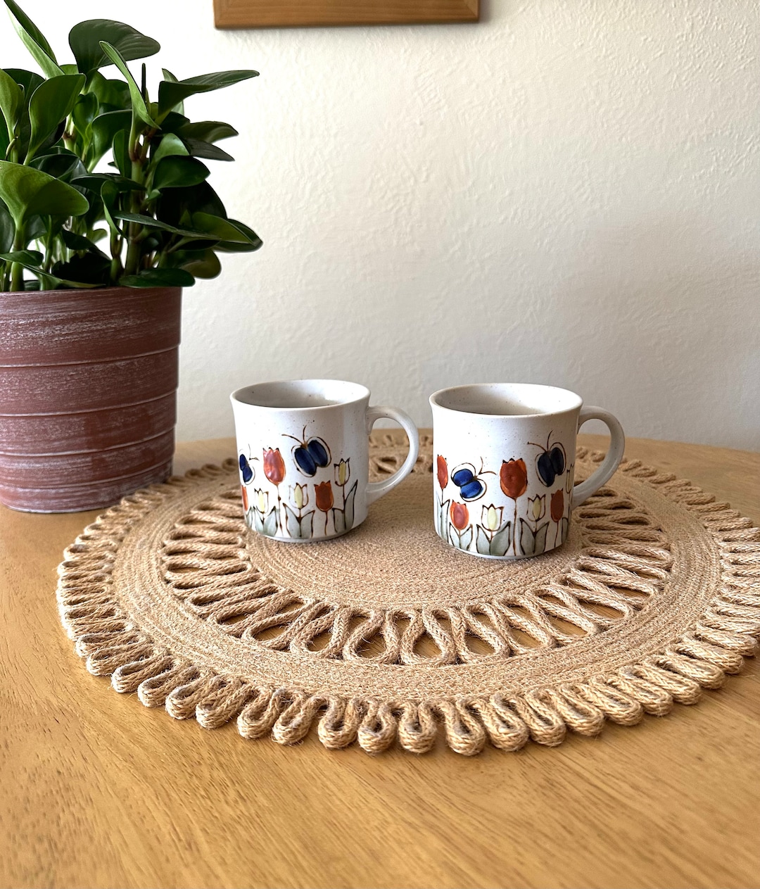 Coffee Cups Floral Coffee Mugs Cottage Kitchen Decor Floral Hot ...