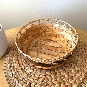 Decorative Basket Woven Basket Farmhouse Style Neutral Home Decor image 7