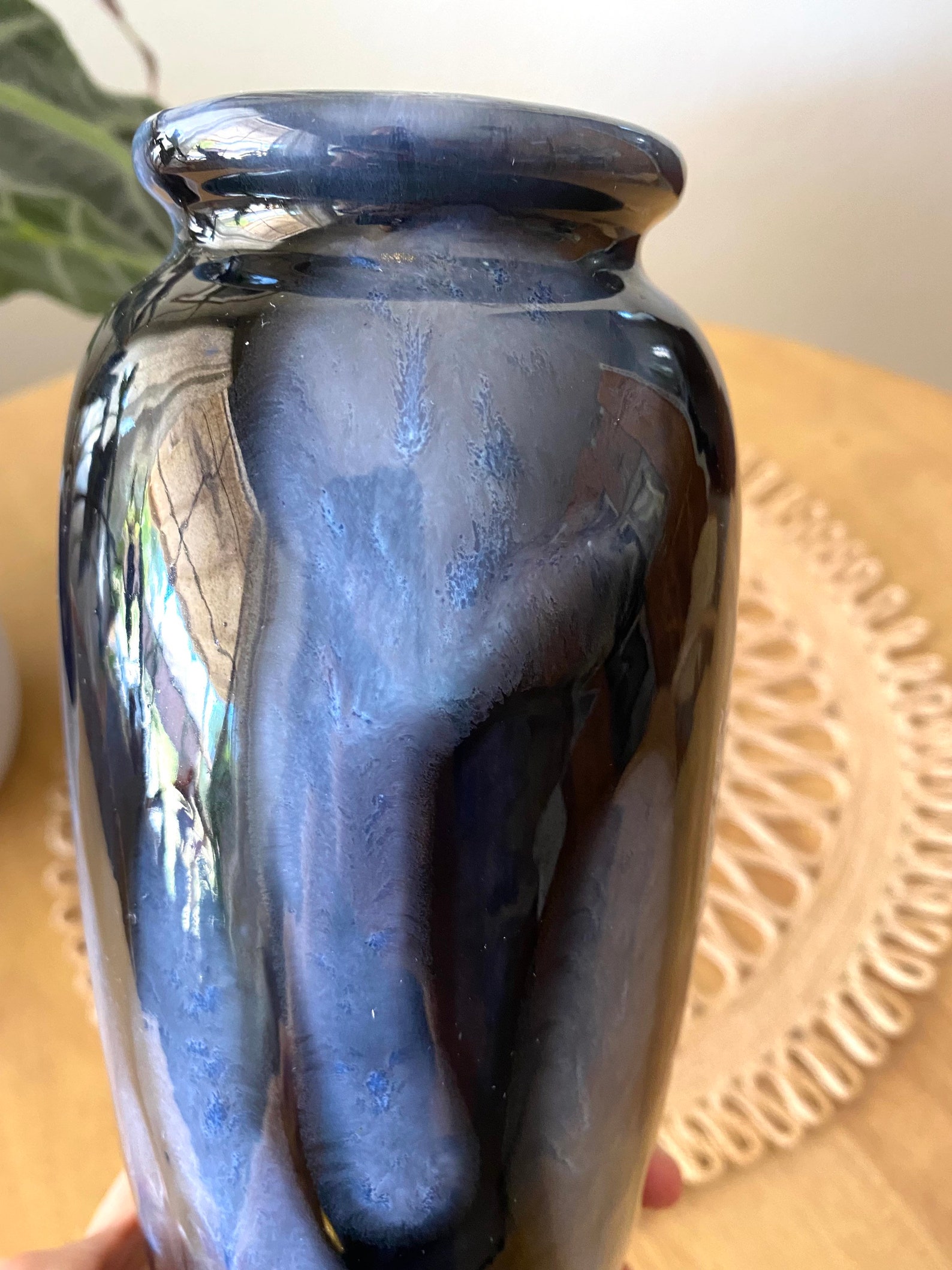 Black Pottery Vase / Black Ceramic Vase / Table Centerpiece Etsy