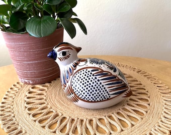 Ceramic Quail Bird Statue Boho Home Decor Shelf Styling Decor