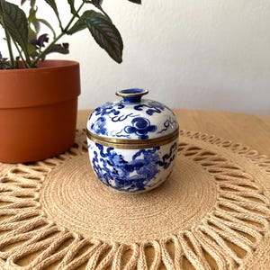 メートランドスミス MAITLAND SMITH 陶器製壺　蓋付き　ヴィンテージ Maitland Smith Porcelain - Etsy