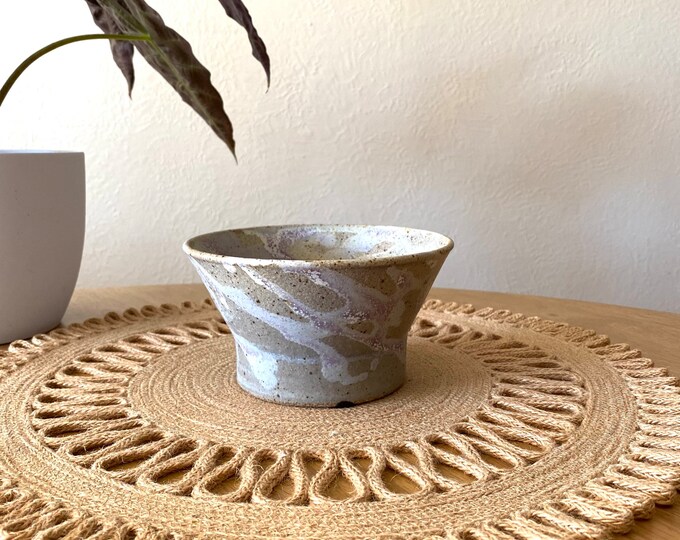 Gray Pottery Bowl / Studio Pottery Bowl / Cactus Planter / Vintage