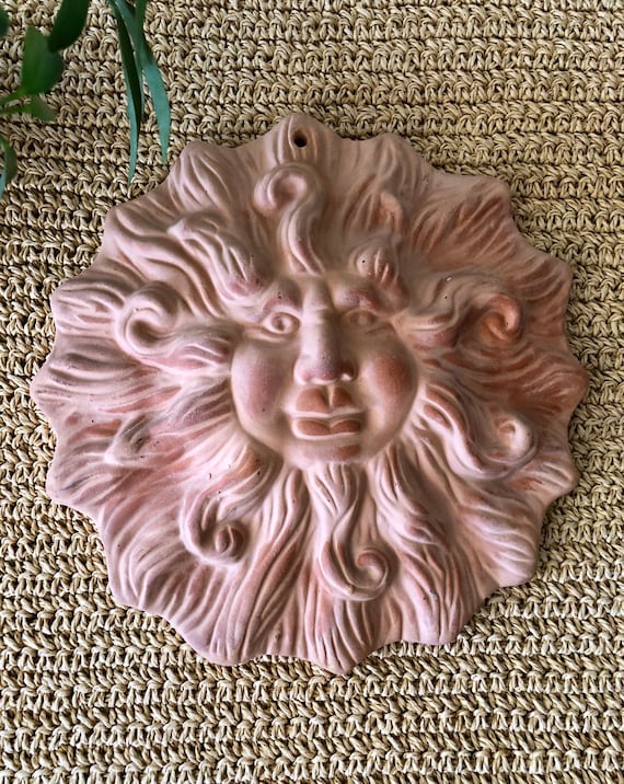 Terracotta Sun Wall Hanging Art Outdoor Terracotta Sun Wall Hanging, Terracotta Garden Wall Plaques Uk