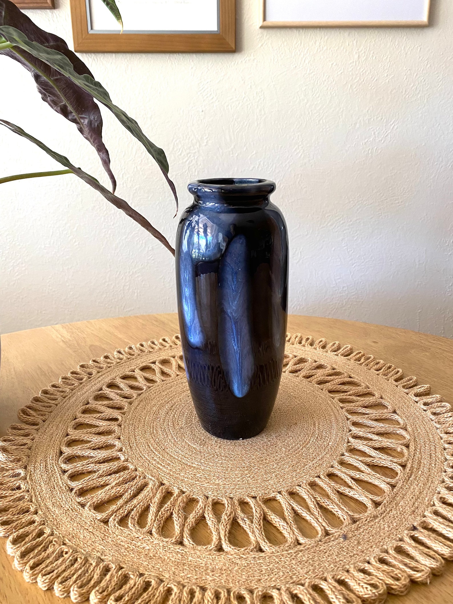 Black Pottery Vase / Black Ceramic Vase / Table Centerpiece Etsy