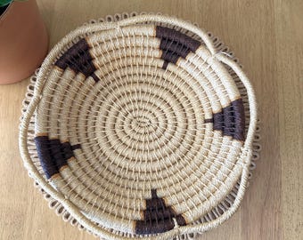 African Coil Basket Vintage Wall Basket Fall Table Decor Boho Home Decor