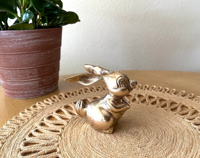 Brass Rabbit Statue Brass Bunny Figure Gold Rabbit Figurine Brass ...