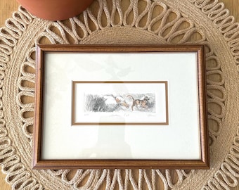 Vintage Cat Etching Vintage Kitten Art Cat Lover Gift