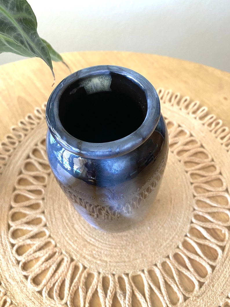 Black Pottery Vase / Black Ceramic Vase / Table Centerpiece Etsy