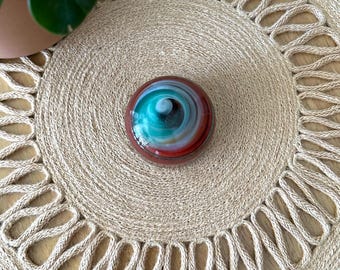 Swirled Art Glass Paperweight Desk Decor Gift Idea