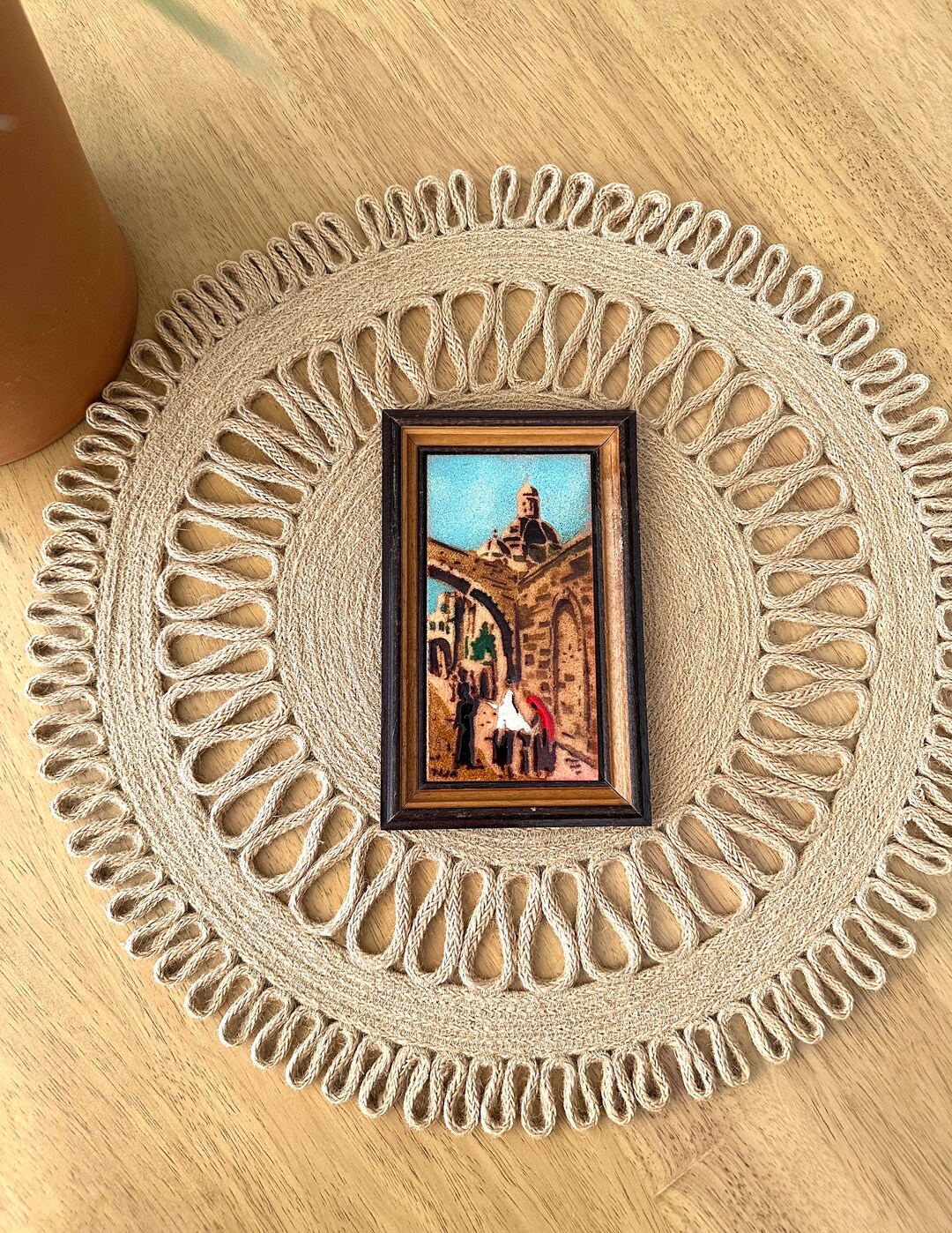 Enamel Copper Art Vintage Enamel Wall Art Vintage Landscape Art Gallery