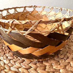 Decorative Basket Woven Basket Farmhouse Style Neutral Home Decor image 6