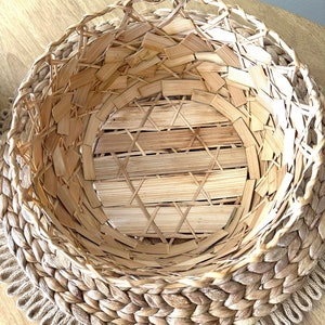 Decorative Basket Woven Basket Farmhouse Style Neutral Home Decor image 8