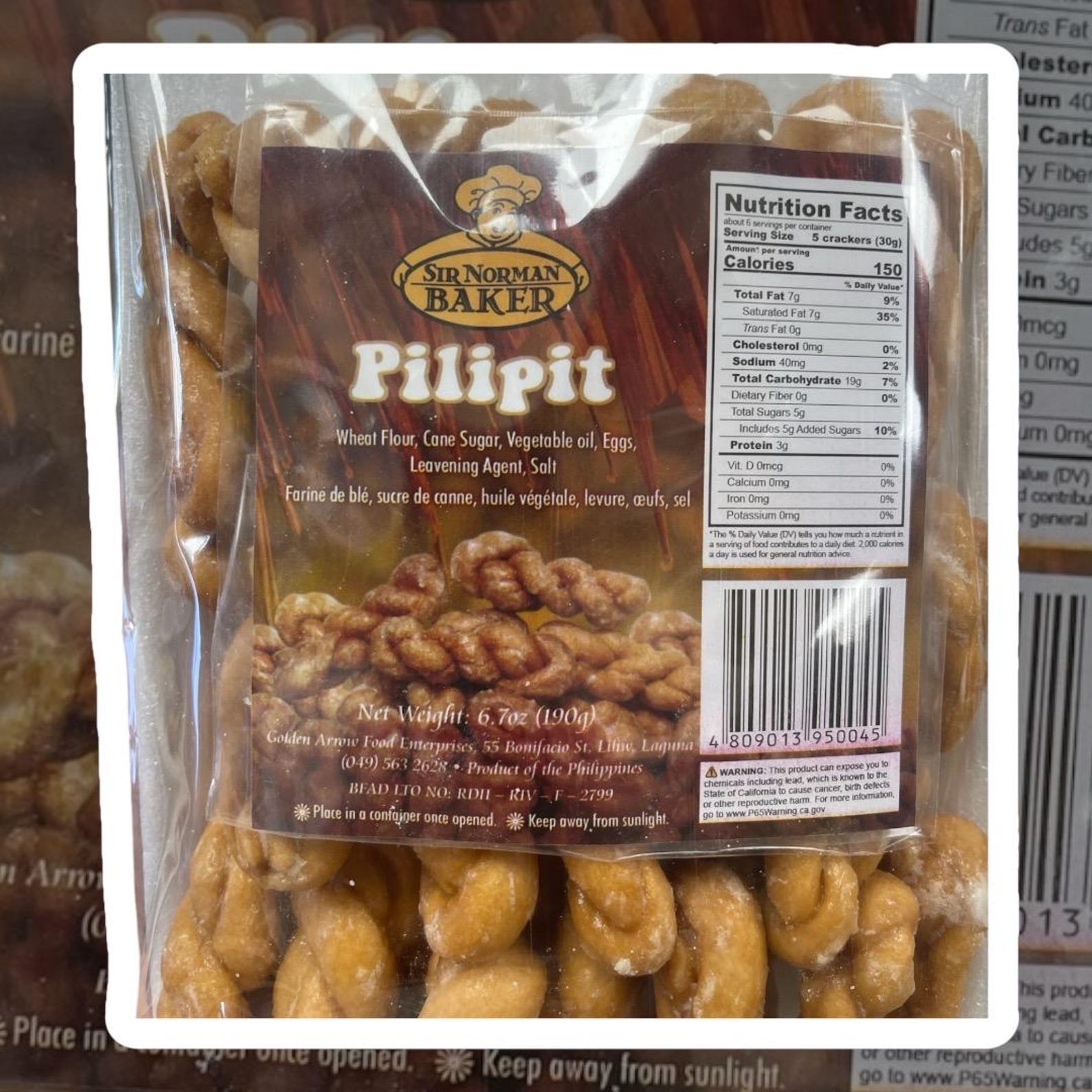 Pinipit Snack Pilipit | Glazed Rice Flour Twists | Pastry | Snack | Made in ...