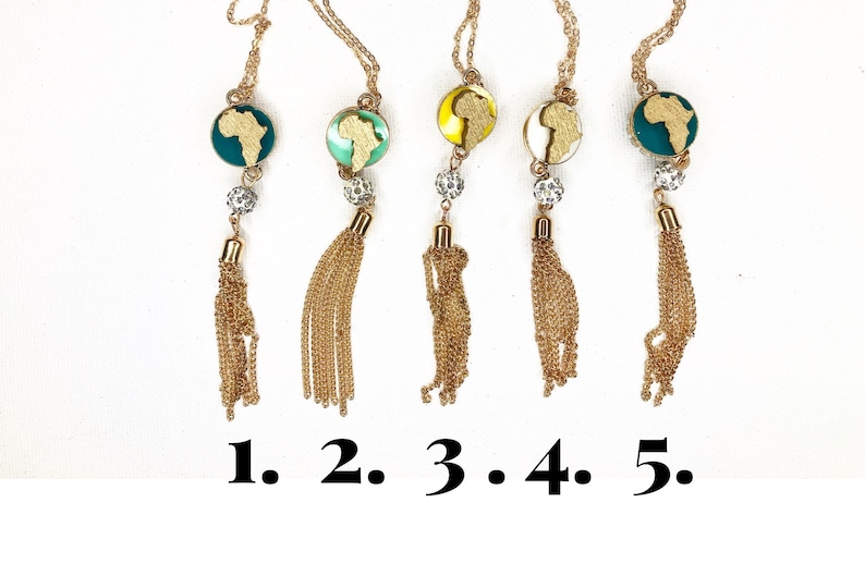 Map Pendant Necklace African Charm
