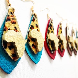 Afrocentric Earrings | Africa Map Earrings | Earrings | Black Owned Business