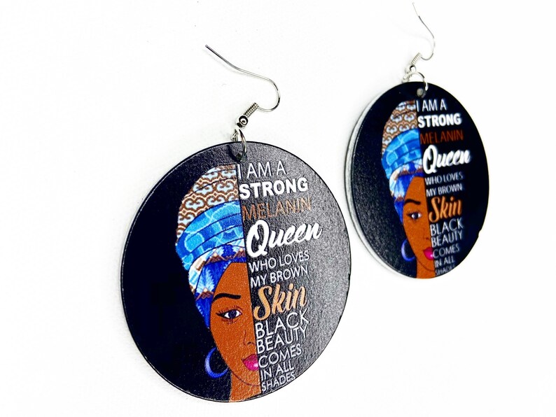 Black Girl Magic Earrings Positive Affirmation Make a Etsy