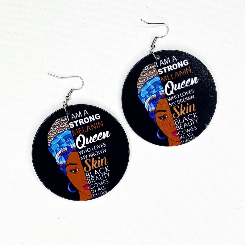 Black Girl Magic Earrings Positive Affirmation Make a Etsy