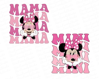 Mini Mama Mini Png, Disney Mom Daughter Trip Png, Mini Mouse Png, Disneyland Mom Png, Mama Mouse Png, Mother's Day Png