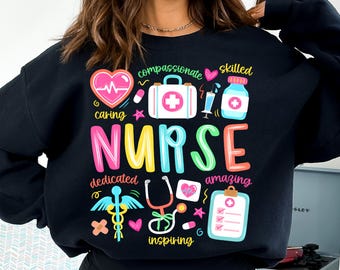 Infermiera PNG, design di tendenza per magliette di apprezzamento per infermieri, sublimazione per operatori sanitari, NICU RN CNA PNG, vita da infermiere PNG, download di infermiere retrò