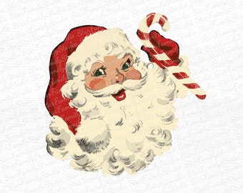 Vintage Santa PNG, Santa Claus Clipart, Christmas Clip Art, Greeting Card Png, Christmas Clipart, Santa Sublimation, Retro Santa, Santa Png