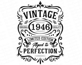 80th birthday Svg, Vintage 1946 Svg, 1946 Shirt Svg, 1946 Aged to perfection, 1946 Limited Edition Svg Png, Ets 1946, 80th Birthday Decor