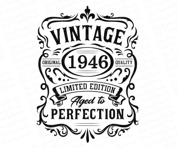80th birthday Svg, Vintage 1946 Svg, 1946 Shirt Svg, 1946 Aged to perfection, 1946 Limited Edition Svg Png, Ets 1946, 80th Birthday Decor