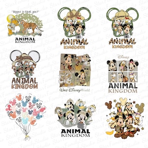 Animal Kingdom PNG Bundle, Safari Vacation Shirt Design, Leopard Mouse and Friends Clipart, Let's Get Wild PNG Sublimation, Instant Download