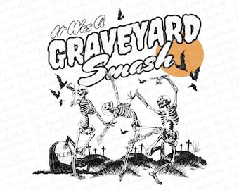Esqueleto retro Halloween Png, Otoño de moda Png, Temporada espeluznante Png, Cementerio Smash Png, Estilo vintage de gran tamaño Png