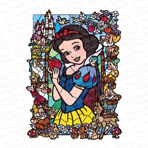 Sneeuwwitje en 7 dwergen png, Disney-prinses png, Disney Girls Trip png, prinses Sneeuwwitje png