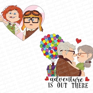Ellie and Carl PNG Bundle, Up Movie PNG, My Greatest Adventure Png, Carl Png, Her Carl His Ellie, Carl And Ellie Adventure Is Out, Valentine