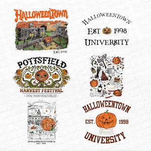 HalloweenTown Est 1998 Png, Halloweentown Png, Pumpa Png, HalloweenTown 1998 Design, Halloween Png-paket, omedelbar nedladdning